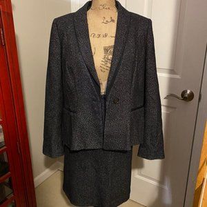 💼 Ann Taylor Blazer & Skirt Black & White (Sz 14)